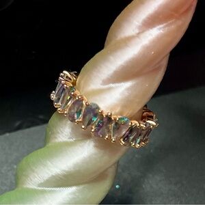 BP Retro RBP6182 Stay Stunning Rainbow Topaz on Rose Gold Ring